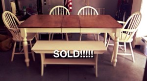 farmhouse table and chairs