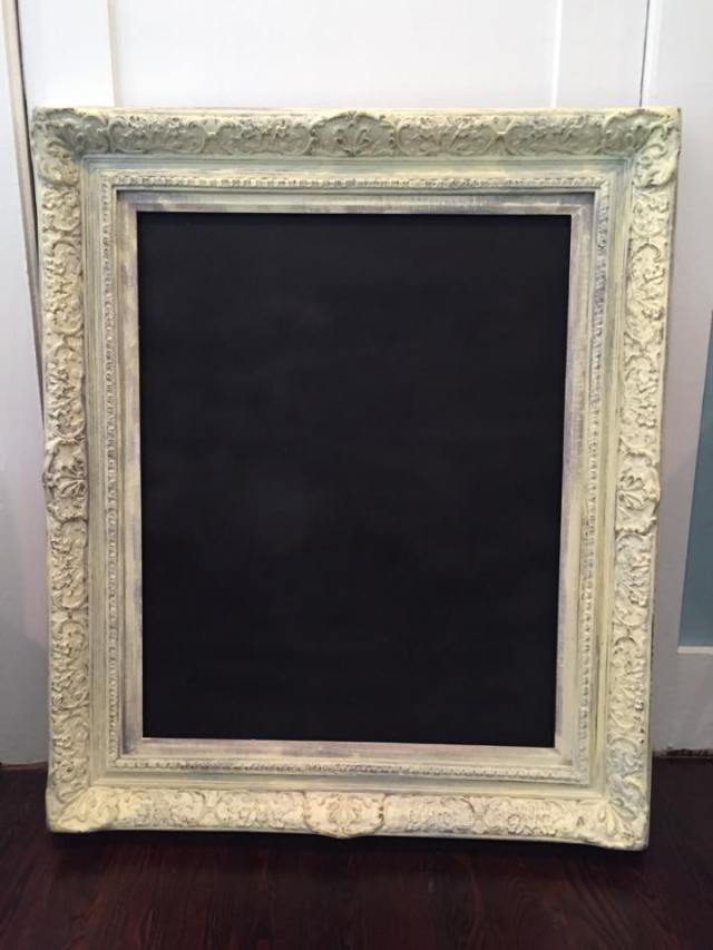 finished yellow-grey frame